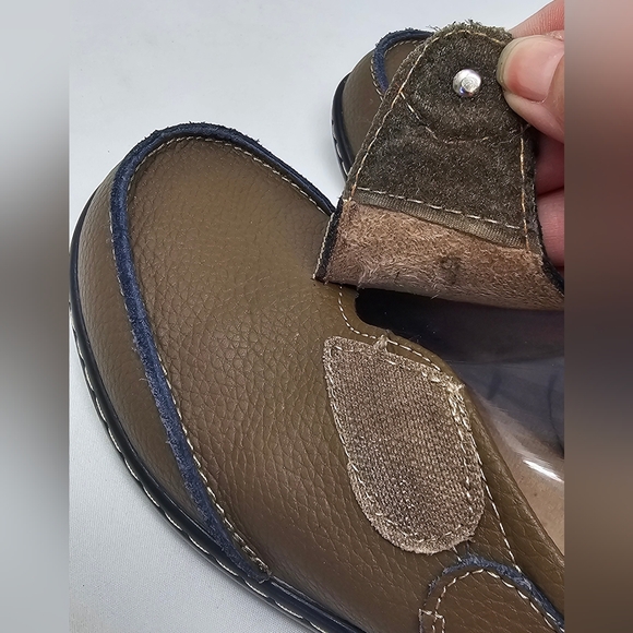 Terrikat Women's Classic Leather Loafers Slip-On Comfort Walking Sz 7.5 Khaki - Picture 10 of 13